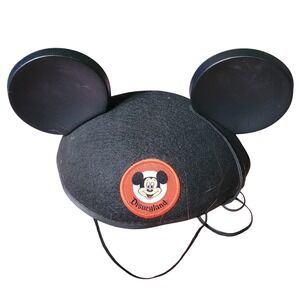 Disneyland Mickey Mouse Ears Hat Black Orange Patch Custom Name Nikolas Infant